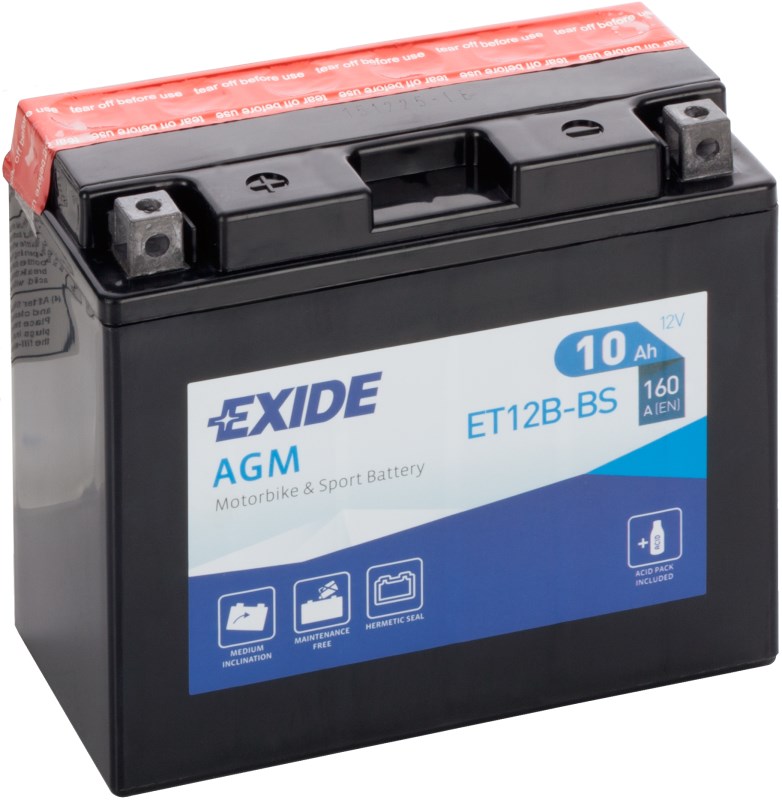 Аккумулятор Exide ETX12-BS AGM 12 V 10 AH 150 A ETN 1 B0, Exide